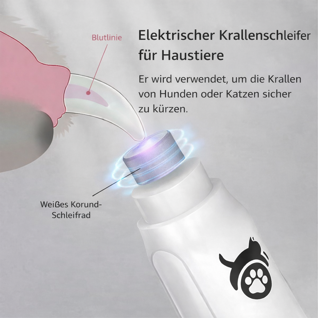 Elektrischer Krallenschleifer mit LCD Display